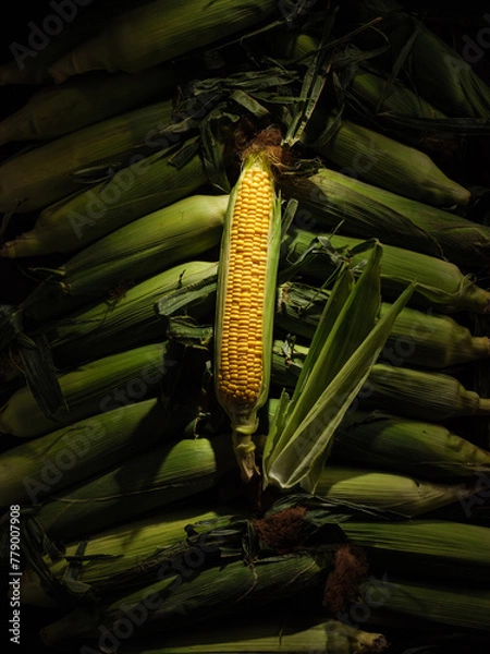 Obraz Fresh corn on the cob