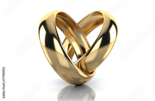 Obraz Golden ring isolated on white background