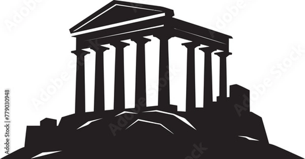 Fototapeta Vector Depictions of Ancient Greek Architectural Icons Resurrecting History Greek Architectural Legacy in Vector Timeless Tribute Designs
