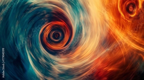 Fototapeta Colorful graphic swirls, graphic backgrounds, curve; digital vortex 