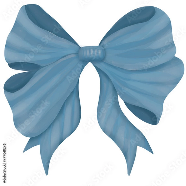 Obraz blue ribbon bow