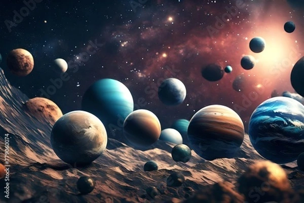 Fototapeta planet in space