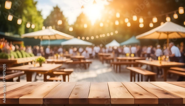 Obraz Beautiful summer festival or beergarden with copy space