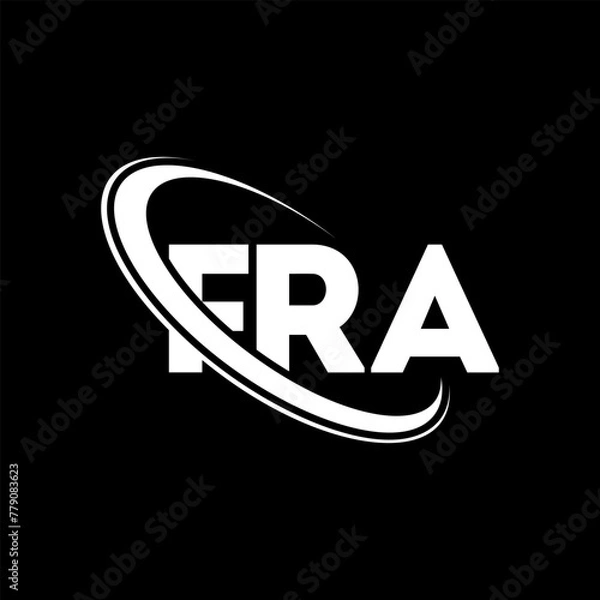 Obraz FRA logo. FRA letter. FRA letter logo design. Initials FRA logo linked with circle and uppercase monogram logo. FRA typography for technology, business and real estate brand.