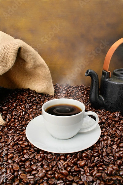 Obraz Parzenie kawy w starym stylu