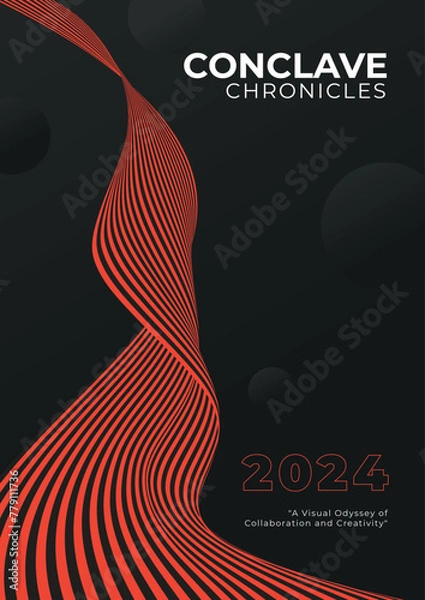 Fototapeta 3D Abstract Wave Illustration Background For Business Banner, Poster and Cover
