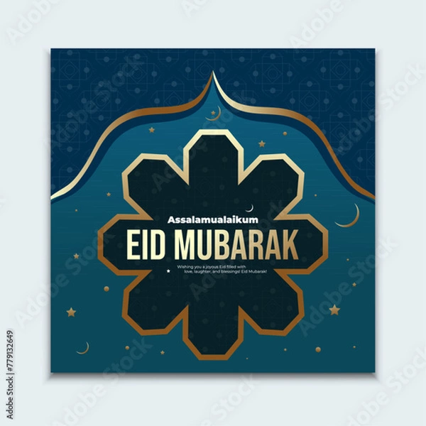 Obraz Professional eid mubarak social media post design 
