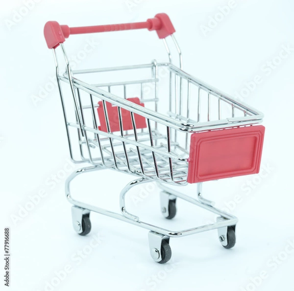 Fototapeta Toy trolley with selective focus