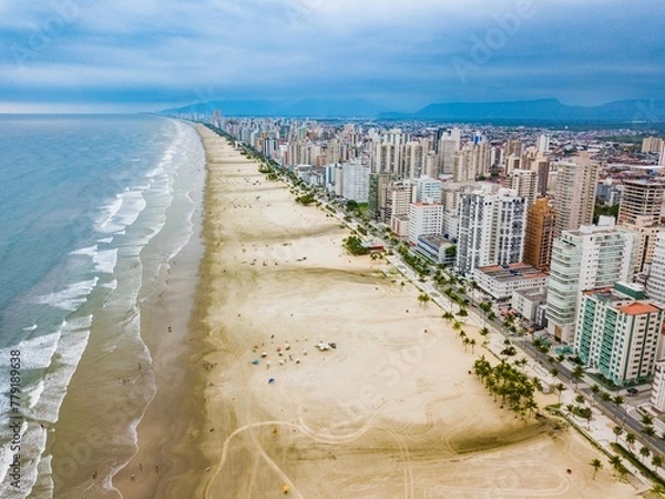Obraz Aerial view of the city of Praia Grande, coast of São Paulo