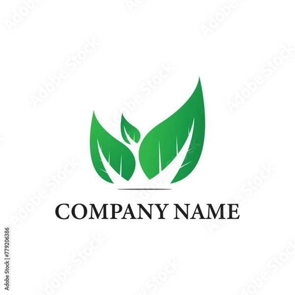 Obraz green eco logo