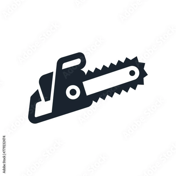 Fototapeta Chainsaw icon. Isolated vector illustration