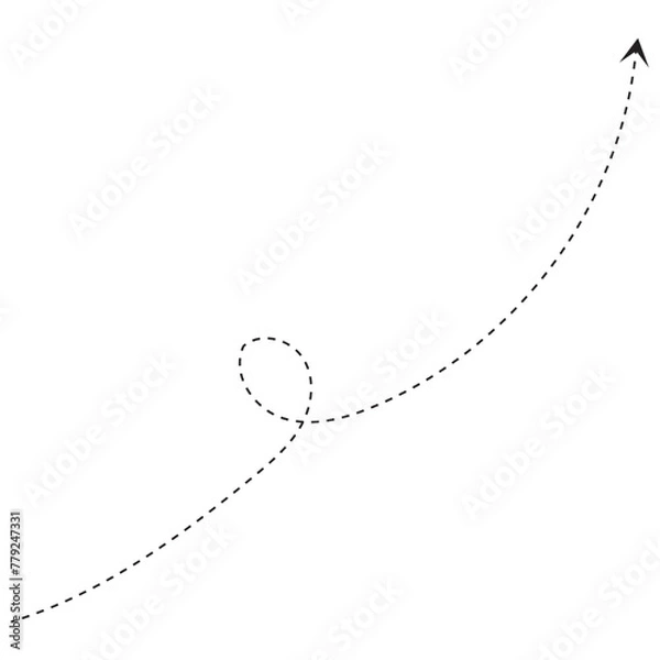 Fototapeta Curve Dotted Line Arrow