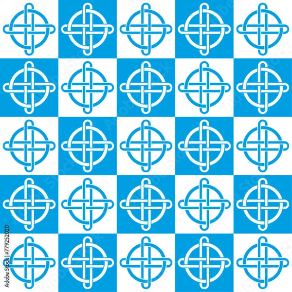 Fototapeta Pattern Unique Cross in Circle