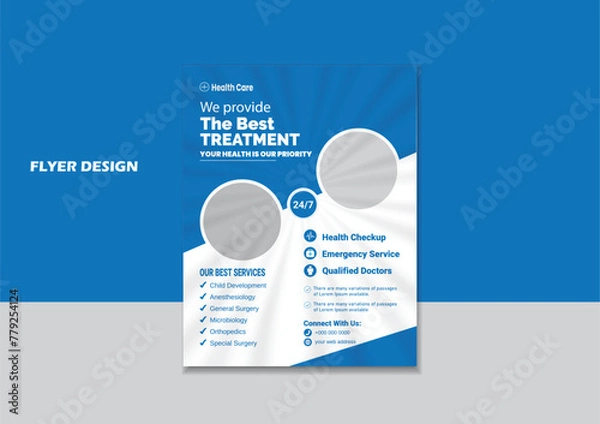 Obraz Medical Flyer template modern design perfect size