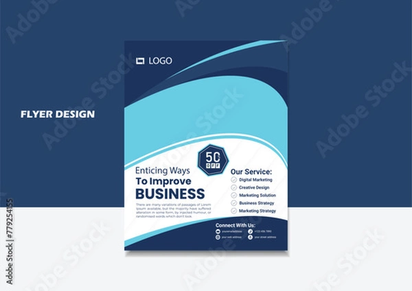 Fototapeta Creative Business Flyer template modern design A4 size