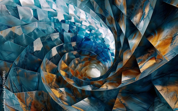 Fototapeta Abstract colourful 3D background. Generated using Midjourney AI (V6)