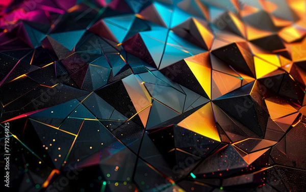 Fototapeta Abstract colourful 3D background. Generated using Midjourney AI (V6)
