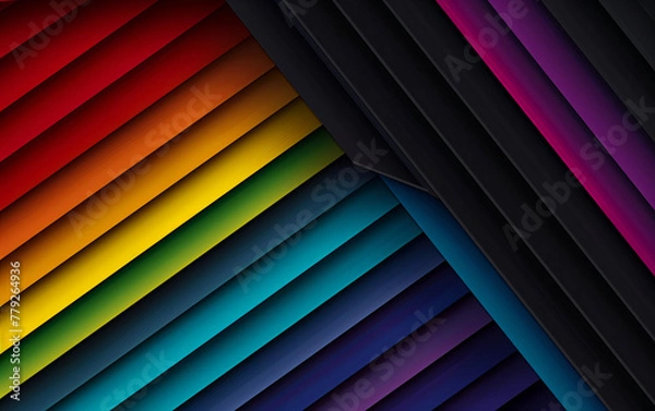 Fototapeta Abstract colourful 3D background. Generated using Midjourney AI (V6)