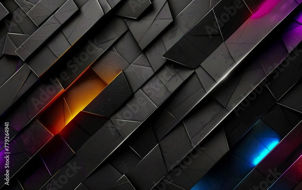 Fototapeta Abstract colourful 3D background. Generated using Midjourney AI (V6)