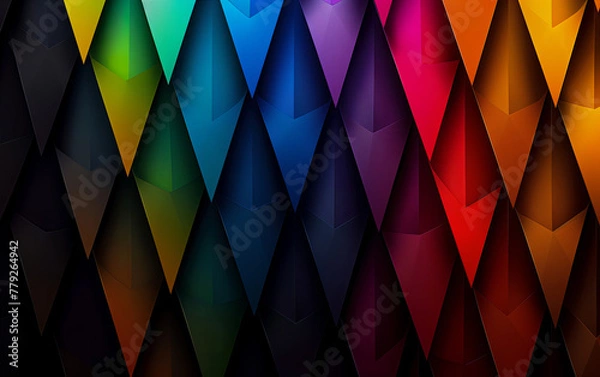 Fototapeta Abstract colourful 3D background. Generated using Midjourney AI (V6)