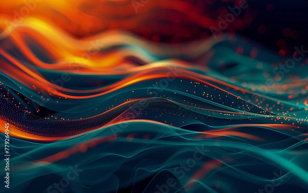 Fototapeta Abstract colourful 3D background. Generated using Midjourney AI (V6)