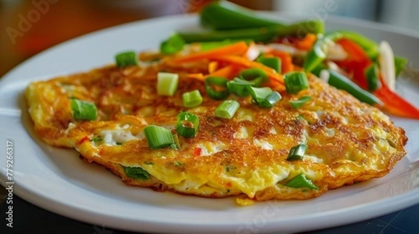 Obraz Egg Foo Young pan-fried