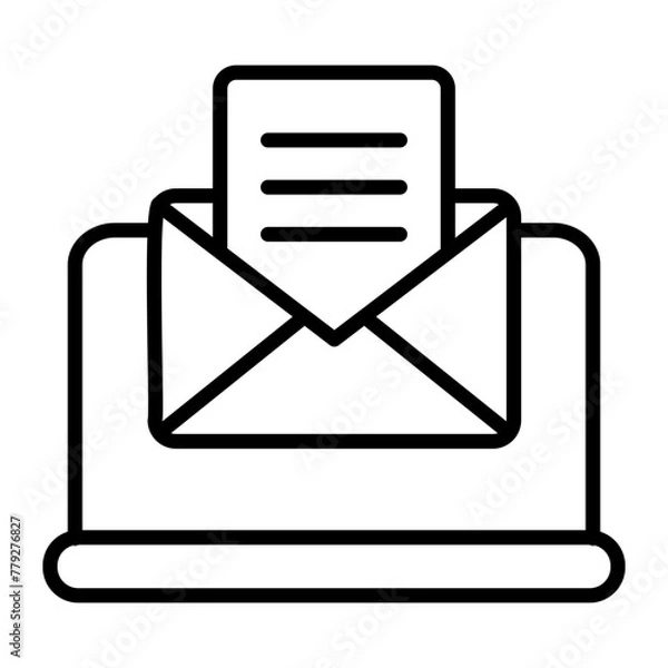 Fototapeta Email Line Icon