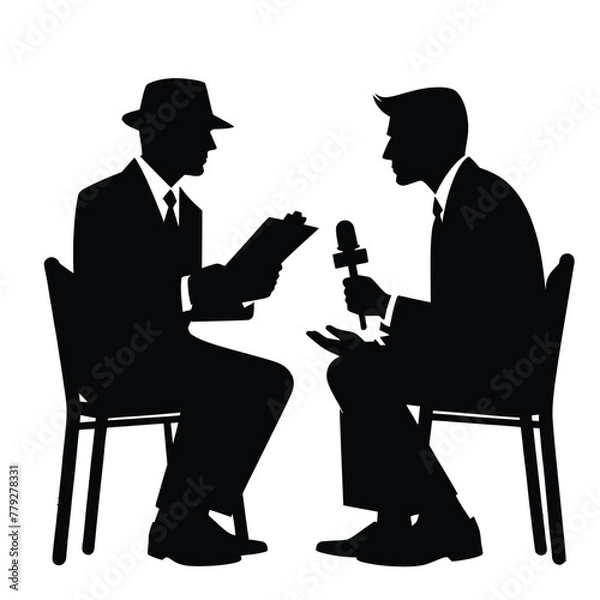 Fototapeta Interview Silhouette