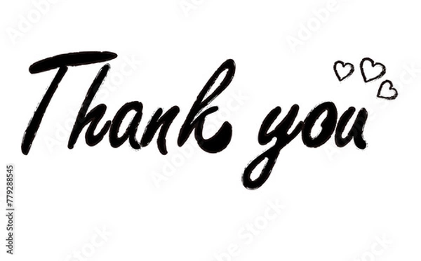 Obraz シンプルな黒文字Thank you