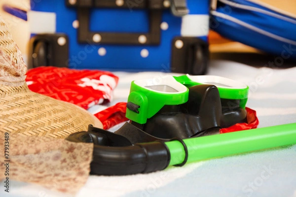 Obraz Packing a suitcase for summer