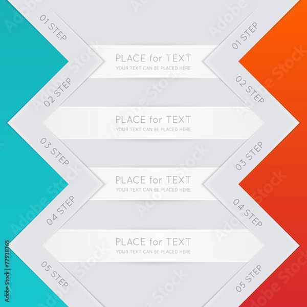 Fototapeta Vector colorful text box, trendy colors