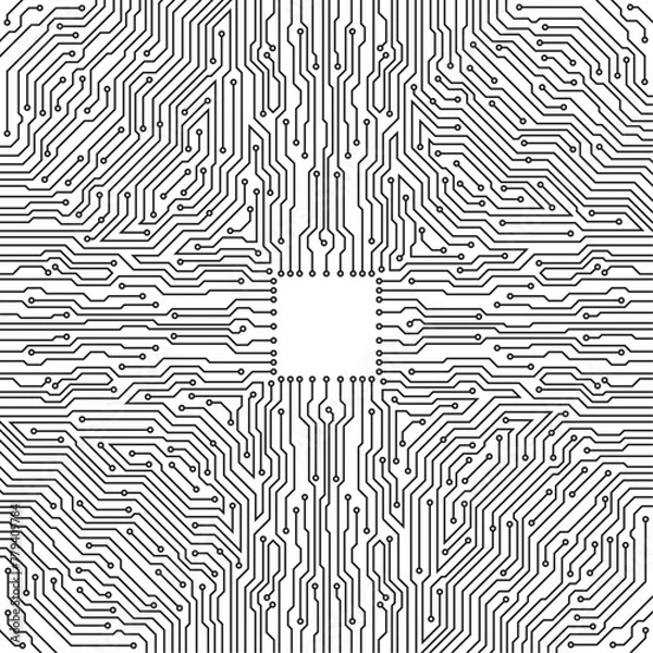 Obraz Abstract Creative Modern futuristic circuit board background. High computer technology blue color background.