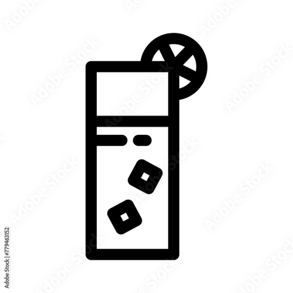 Obraz Cocktail icon or logo isolated sign symbol vector illustration - high-quality black style vector icons