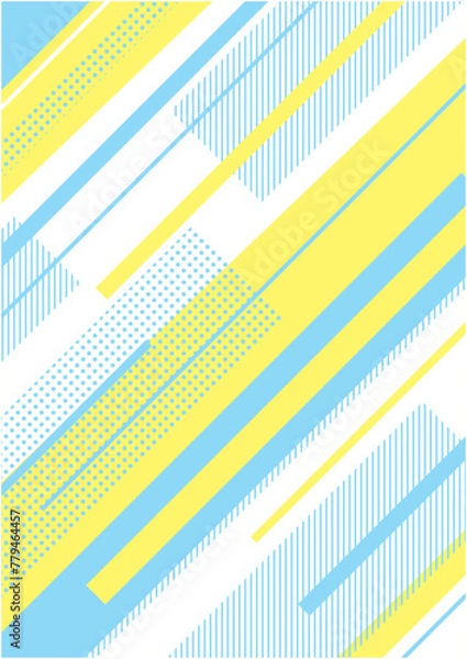 Obraz 爽やかな斜めのストライプ模様の背景イメージ