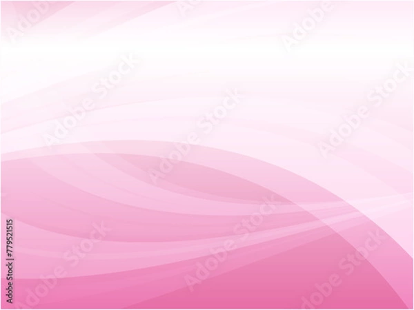 Fototapeta 美しく流れるウェーブ柄のアブストラクト背景素材_ピンク色