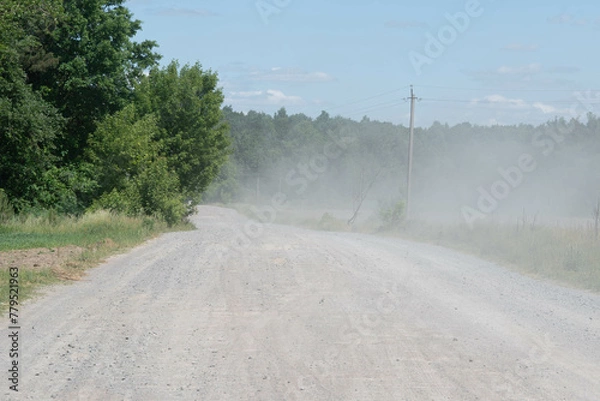 Obraz A dust storm on a summer day in the European region