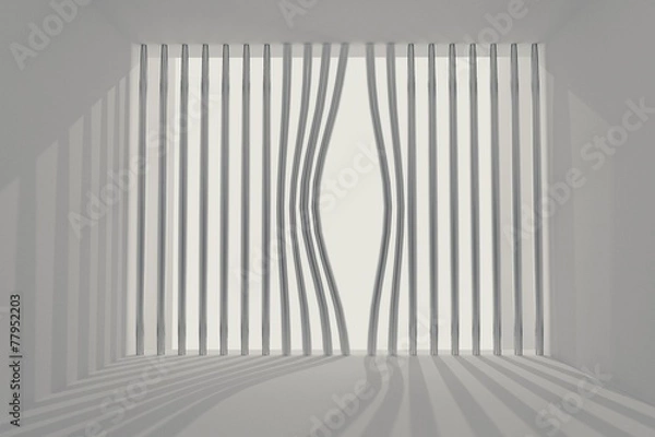 Obraz bent prison bars