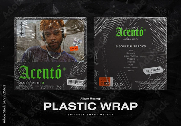 Obraz Mixtape in Plastic Wrap Mockup Template