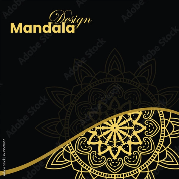 Fototapeta Creative Luxury mandala design template.