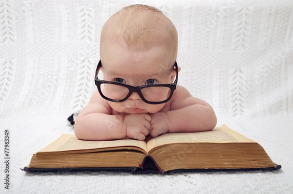 Fototapeta słodkie dziecko profesora