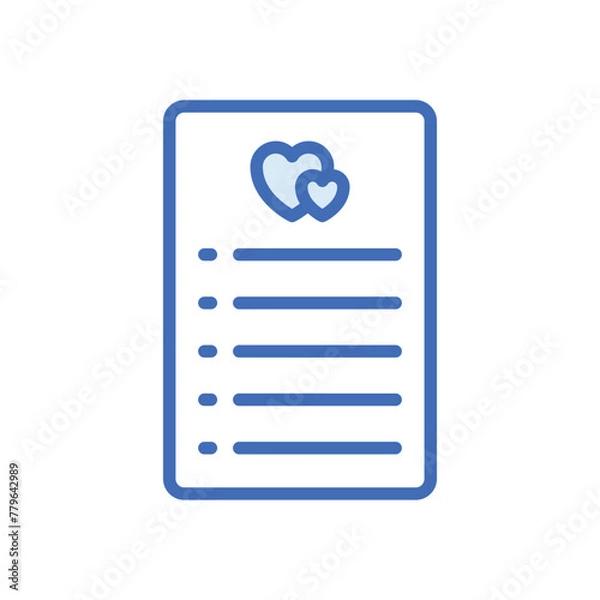 Fototapeta Wishlist vector icon