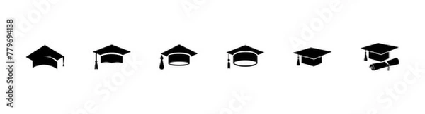 Fototapeta Graduation icon set.eps