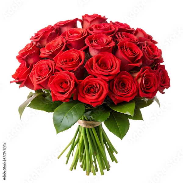 Fototapeta quality bouquet of red roses isolated