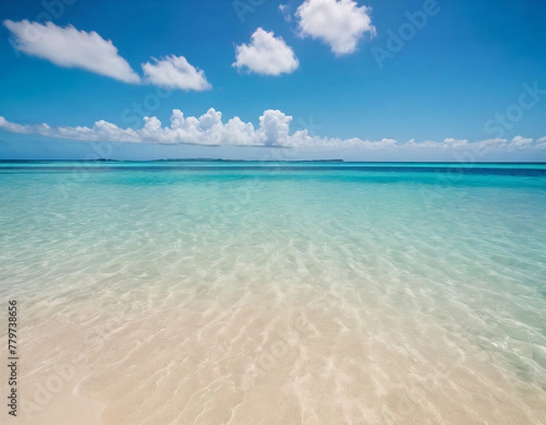 Obraz 青空と雲と透き通る海