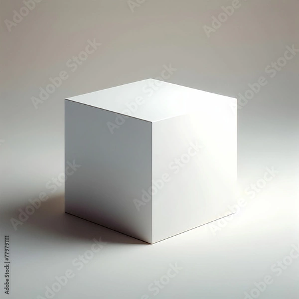 Obraz Ein weißer Würfel