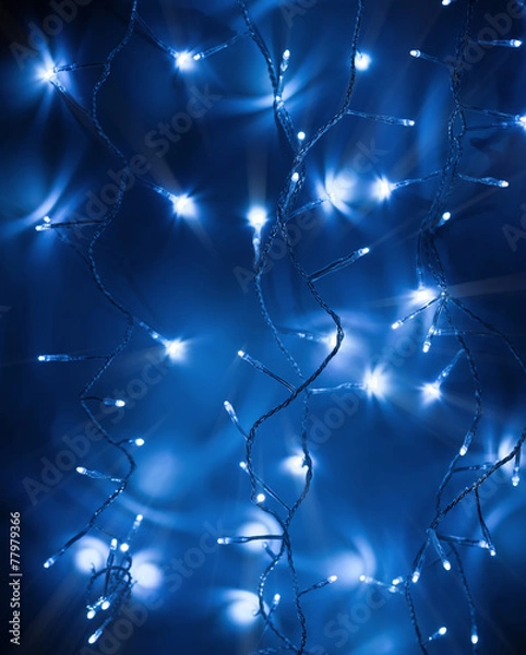 Obraz blue christmas lamps