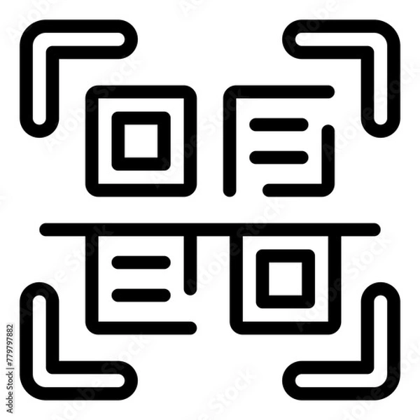 Obraz Barcode line icon