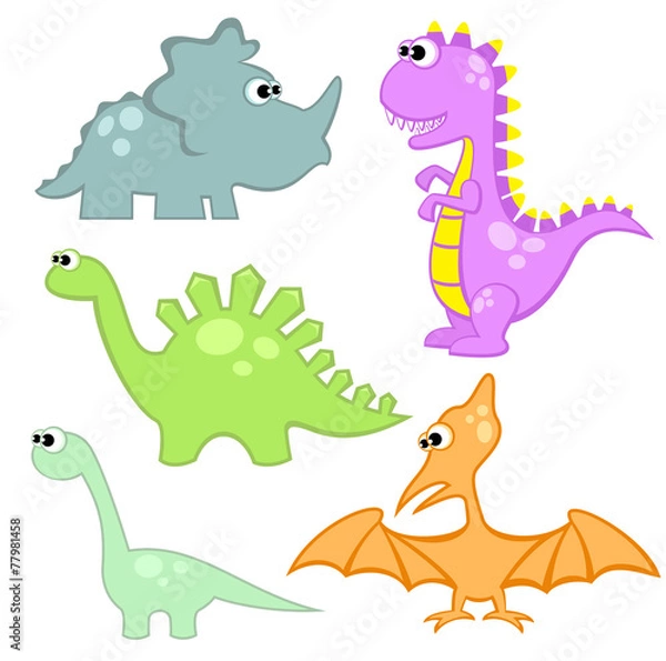 Fototapeta Dinosaurs set