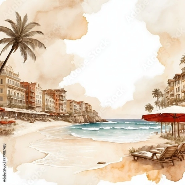 Obraz Aquarell Design Hintergrund Grafik Vorlage Wasserfarben