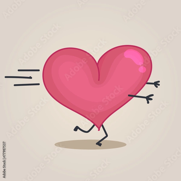 Obraz Heart character in the run